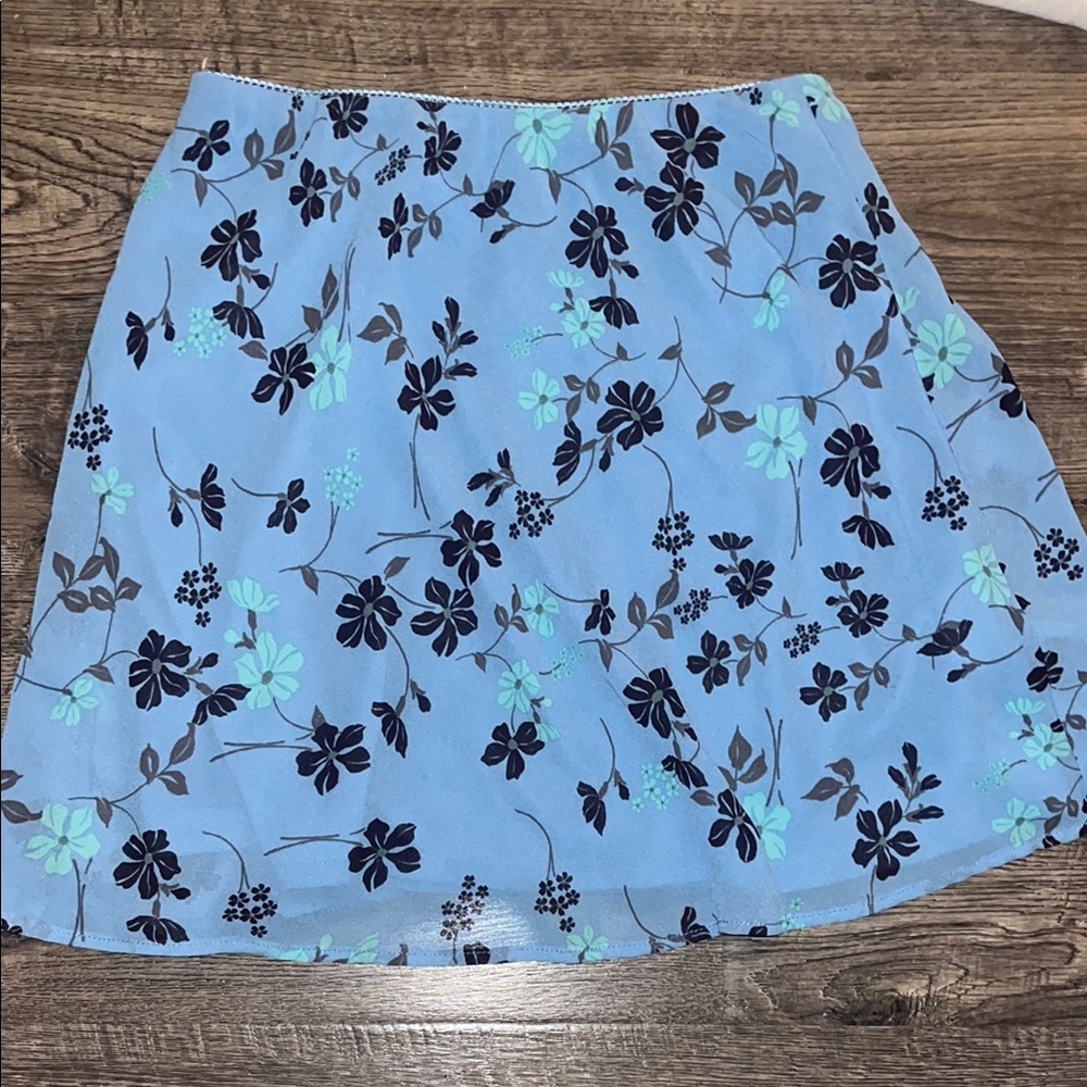 Floral Blue Skirt
